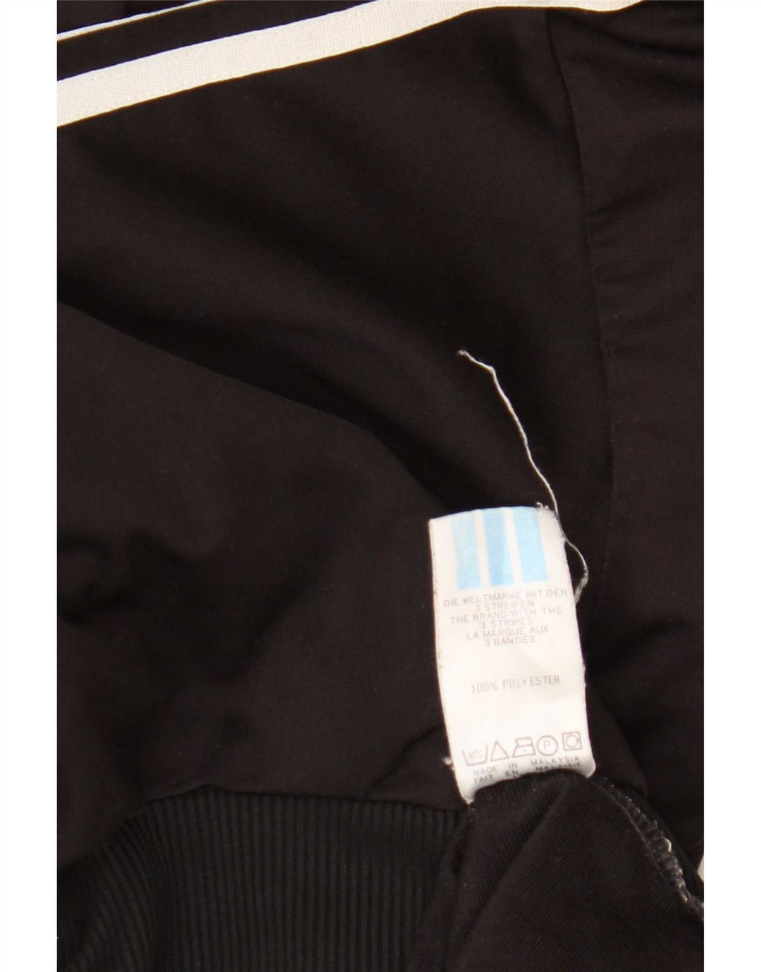 Adidas Veste de survêtement pour homme UK 34/36 Petit Noir Polyester