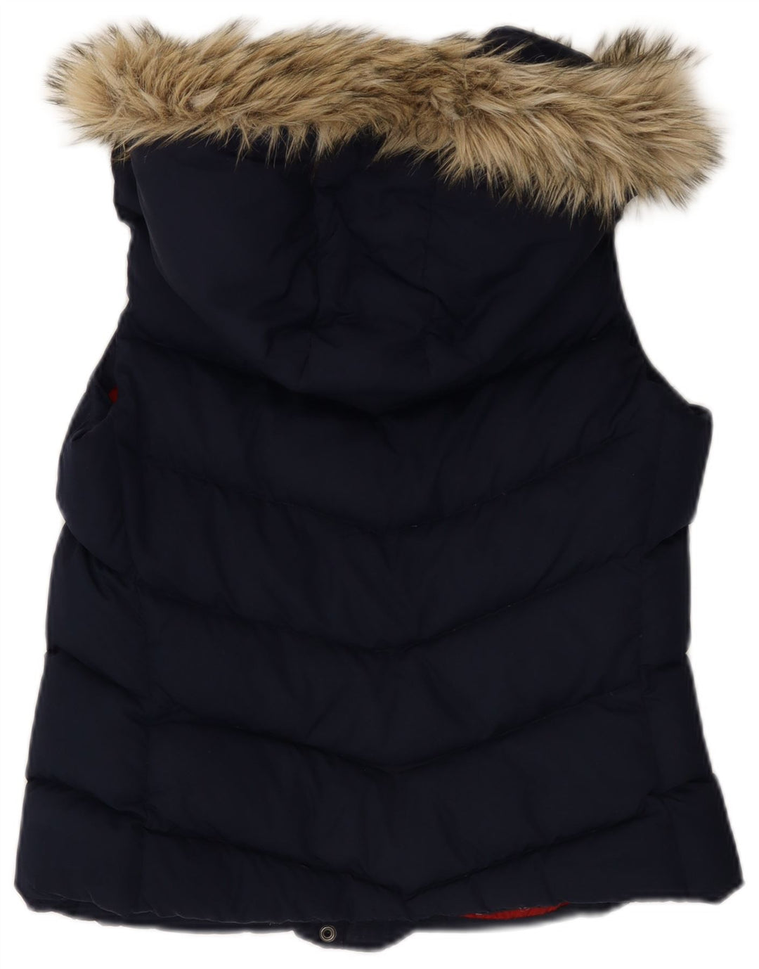 Gap Gilet rembourré à capuche pour femme UK 14 Medium Bleu marine Polyester
