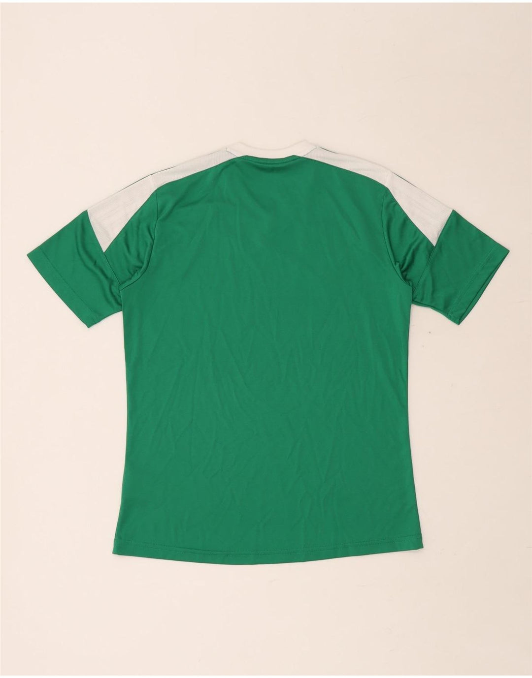 ADIDAS Garçon Climacool T-Shirt Top 13-14 ans XL Vert Colourblock