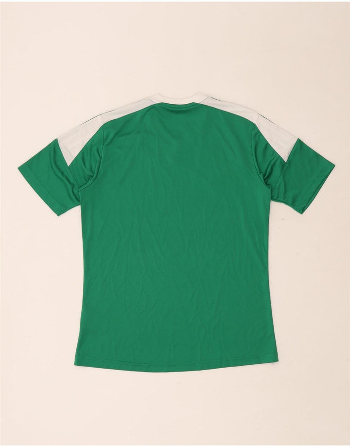 ADIDAS Garçon Climacool T-Shirt Top 13-14 ans XL Vert Colourblock