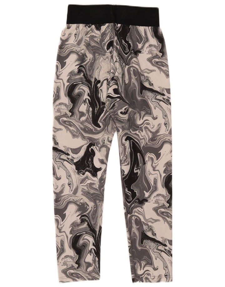 Nike Legging à motif abstrait pour femme UK 12 Coton gris moyen