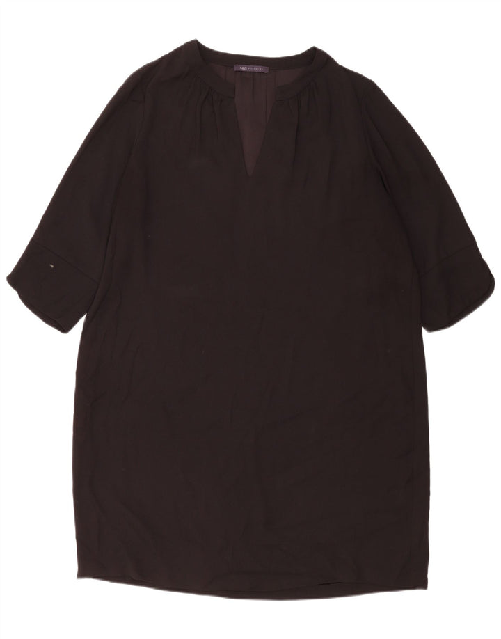 Marks & Spencer Robe droite à manches 3/4 pour femme UK 20 2XL Noir Polyester