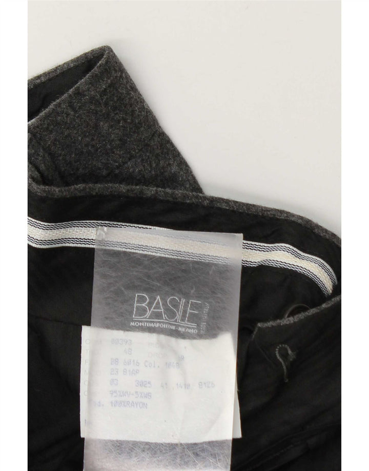 Pantalon de costume à chevilles pour hommes Basile IT 48 Medium W32 L37 laine grise