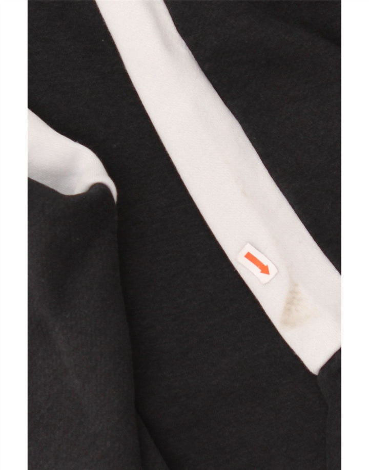 NIKE Pull à capuche zippé pour homme Grand coton color block noir