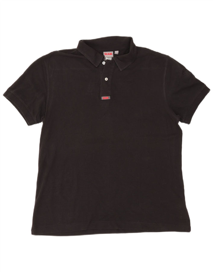 Slam Polo Homme Grand Noir Coton