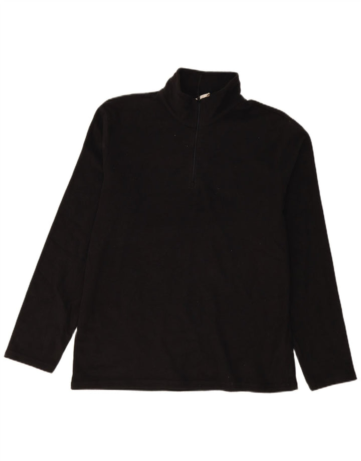 Mountain Warehouse Pull polaire à col zippé pour homme Taille L Noir Polyester