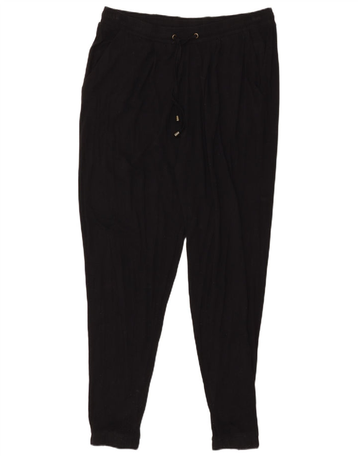 Marks & Spencer Pantalon de survêtement pour femme UK 44 Large Noir Viscose