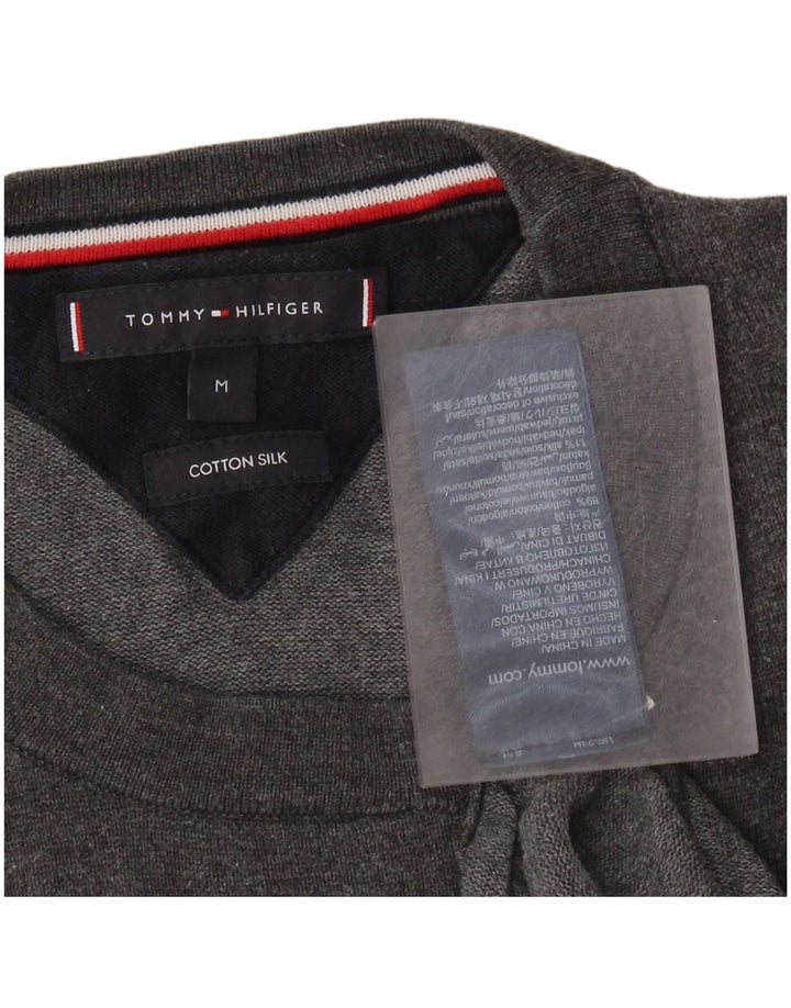 TOMMY HILFIGER Pull Col Ras du Cou Homme Gris Moyen Coton