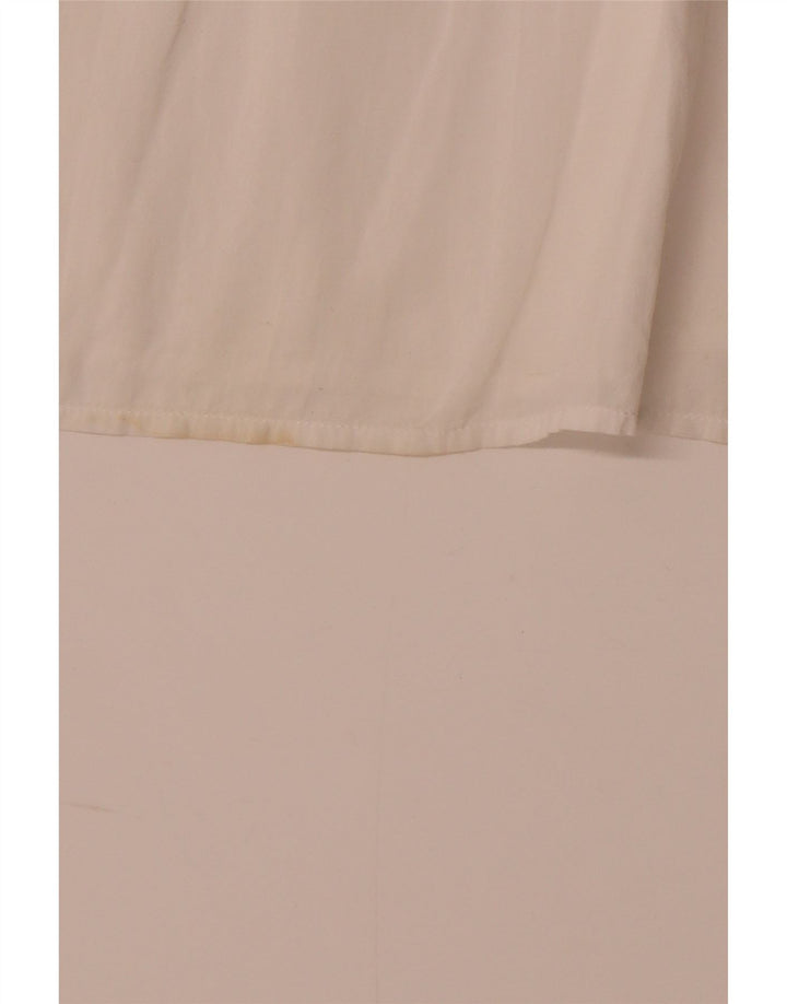BENETTON Chemisier à manches longues pour femme UK 18 XL Blanc