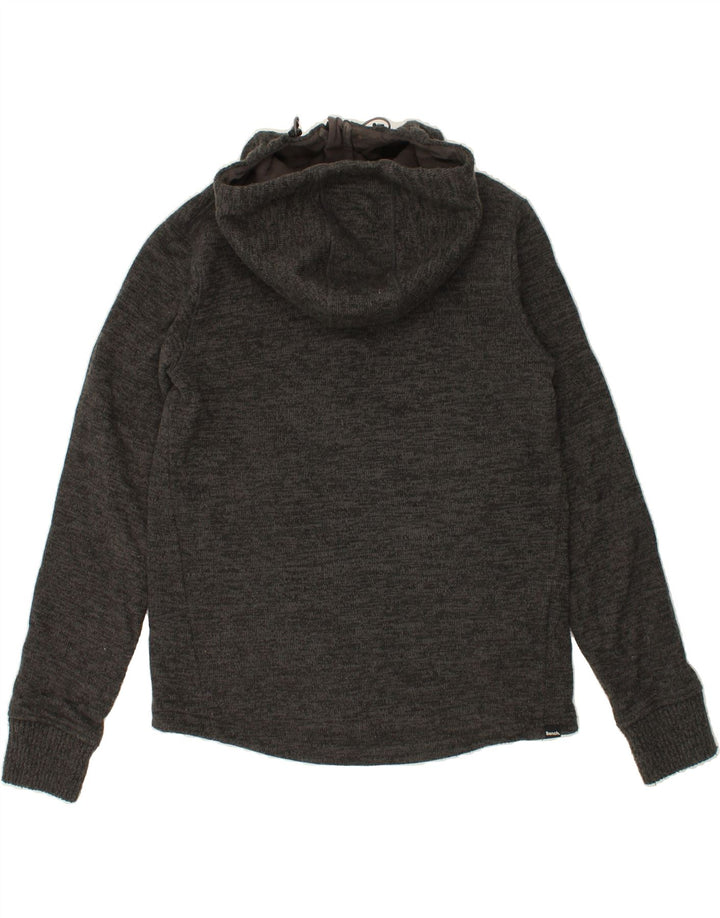 BENCH Womens Zip Hoodie Sweater UK 16 Large Grey Acrylic Vintage Bench and Second-Hand Bench from Messina Hembry 