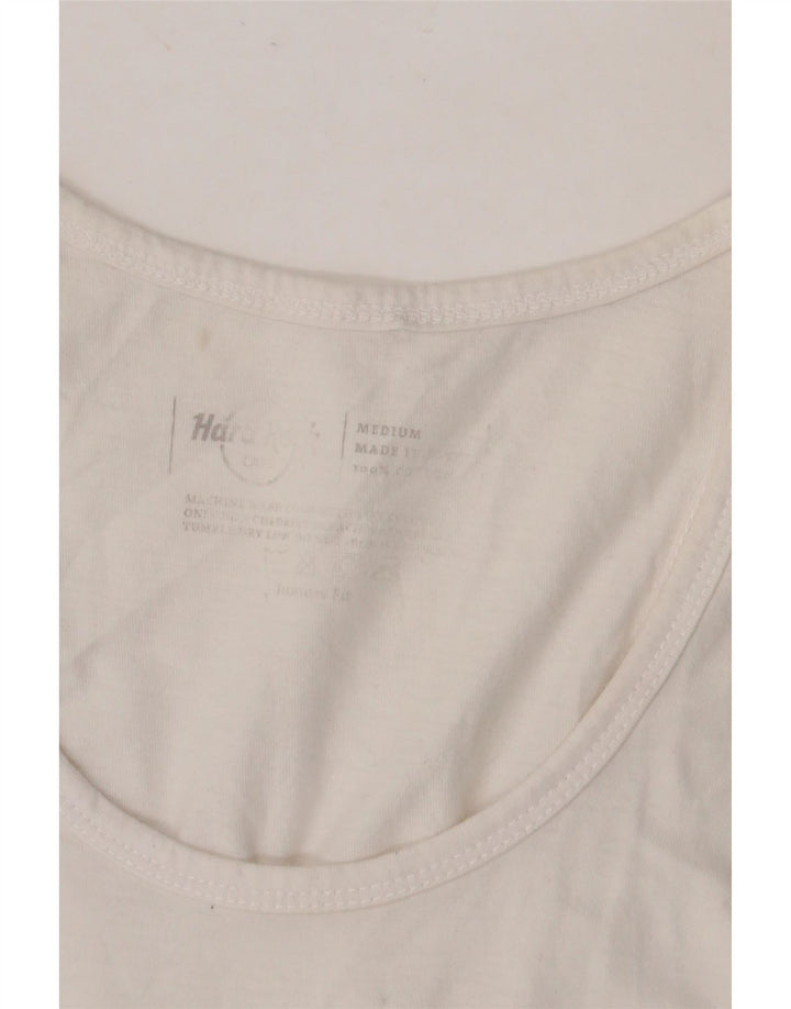 HARD ROCK CAFE Débardeur graphique Istanbul pour femme UK 12 en coton blanc moyen
