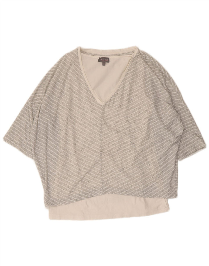 PHASE EIGHT Chemisier coupe ample pour femme UK 10 Petites rayures grises