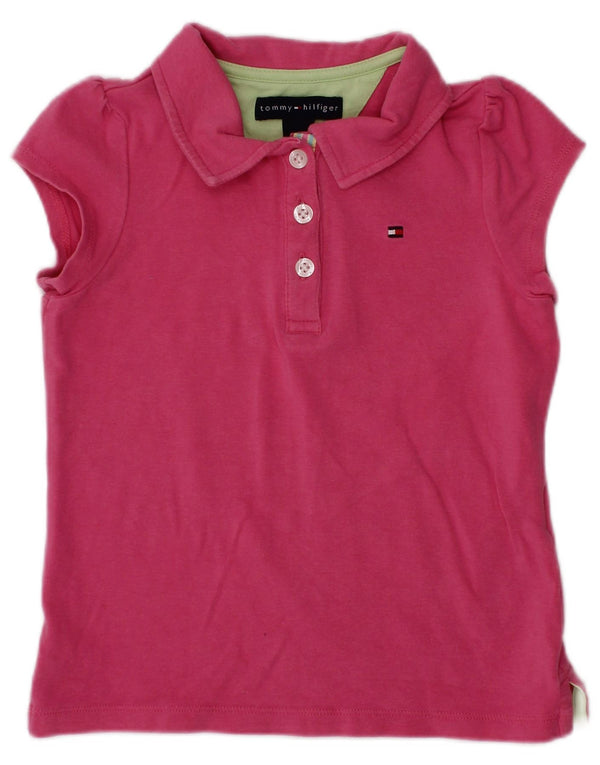 TOMMY HILFIGER Polo Bébé Fille 18-24 Mois Rose Coton