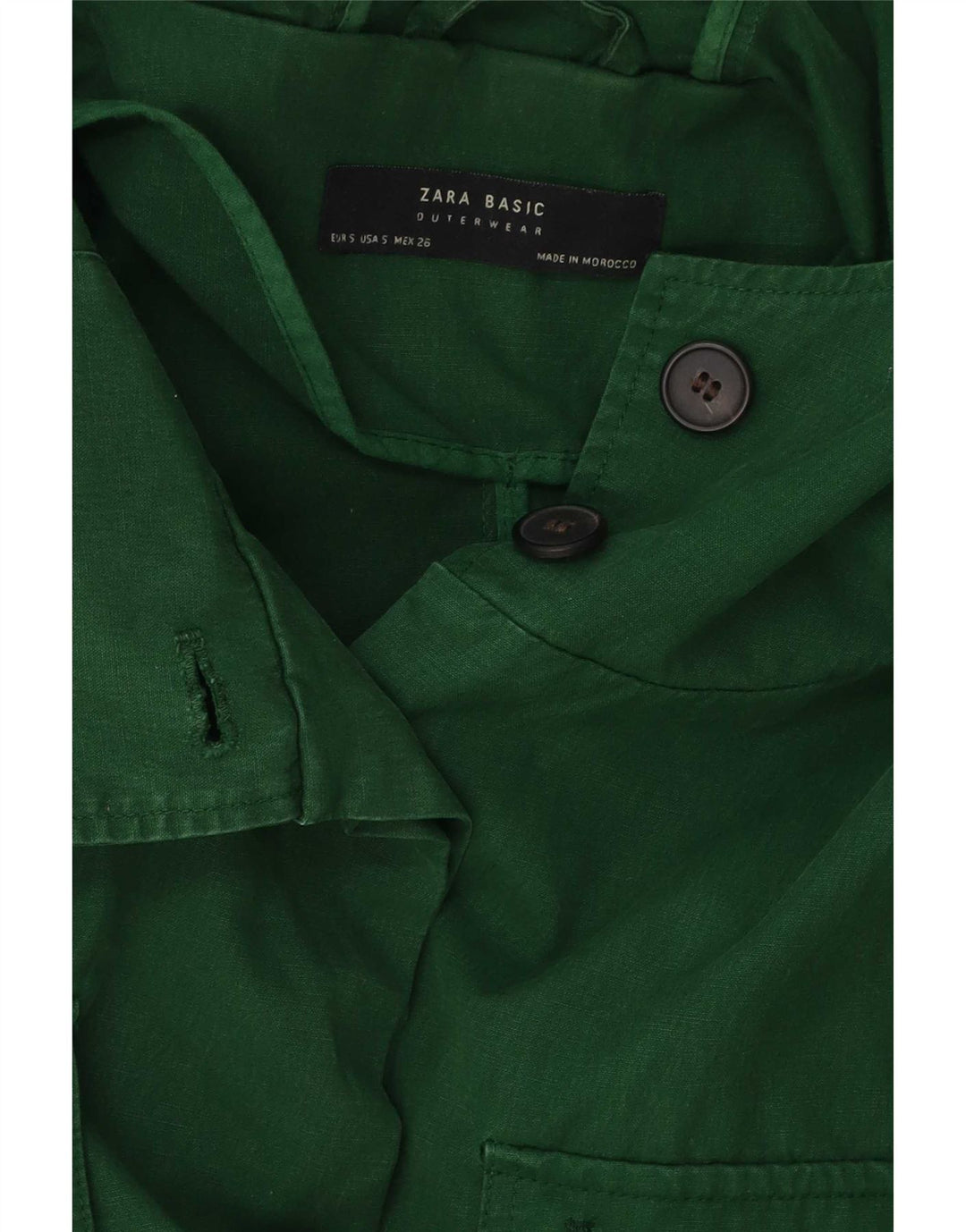 Zara Veste bomber surdimensionnée à capuche pour femme UK 10 Petit Vert