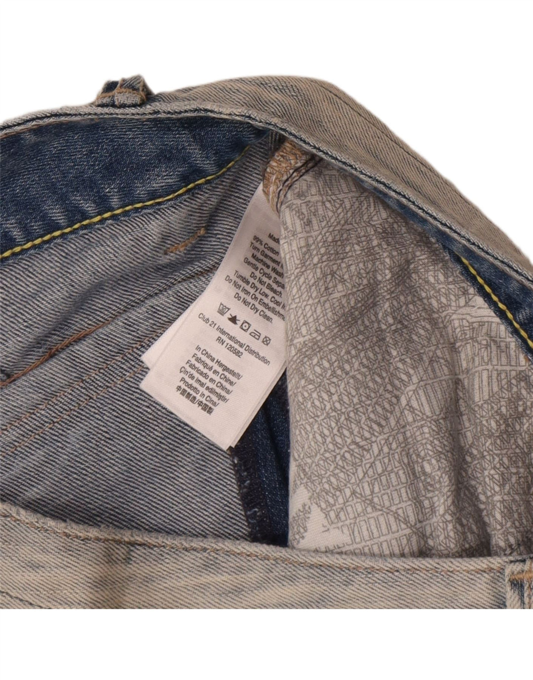 Dkny Short en jean pour femme US 6 Medium W32 Bleu Coton
