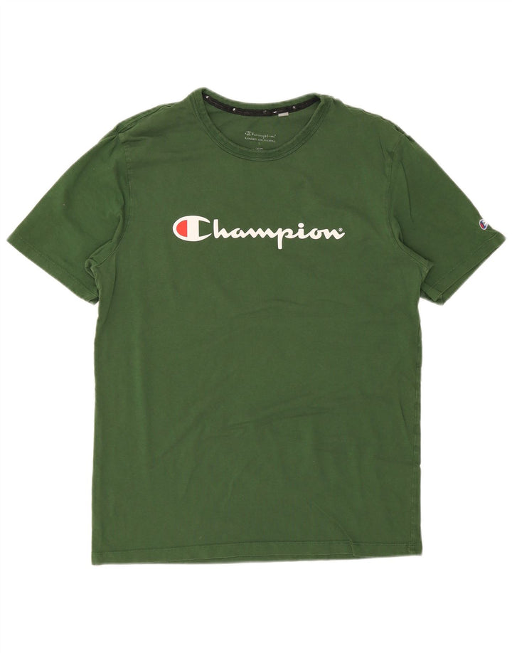 Champion T-Shirt Graphique Homme Grand Vert Coton