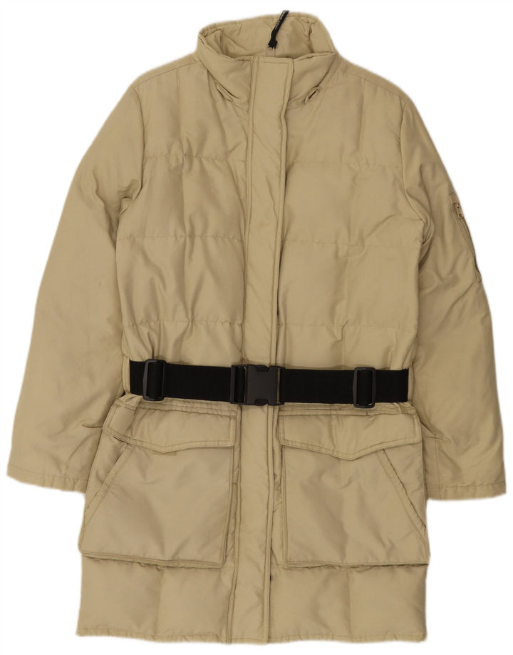 Woolrich Manteau rembourré surdimensionné pour femme UK 10 Petit nylon beige
