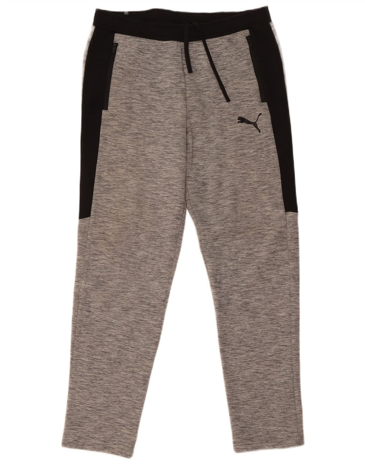 Puma Pantalon de Survêtement Homme Large Gris Colorblock Cotton