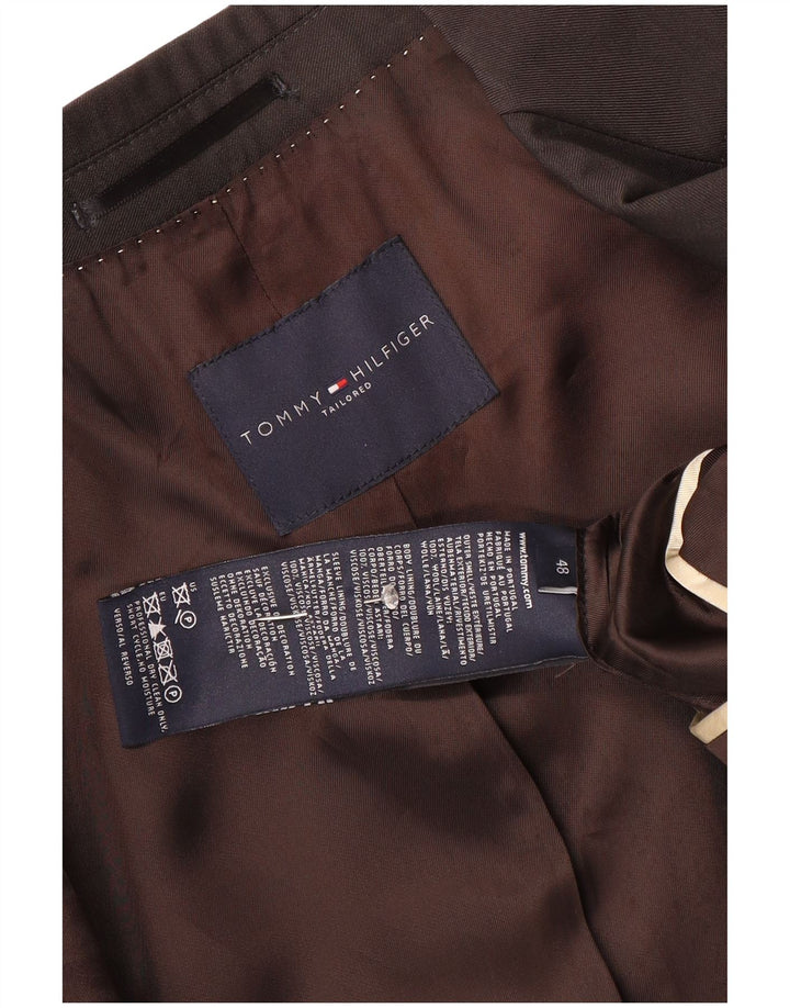 Tommy Hilfiger Veste Blazer 2 Boutons Homme IT 48 Laine Marron Moyen