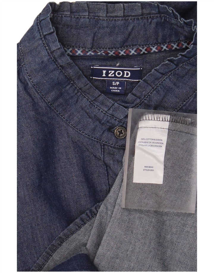 IZOD Chemise en jean pour femme UK 10 Small Bleu marine Coton