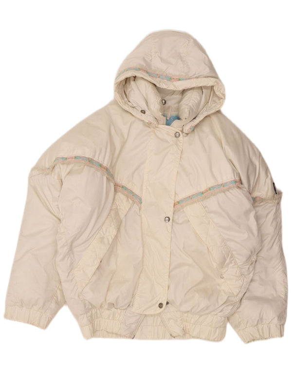 Millet Veste matelassée surdimensionnée à capuche pour femme EU 40 Medium White Polyamide