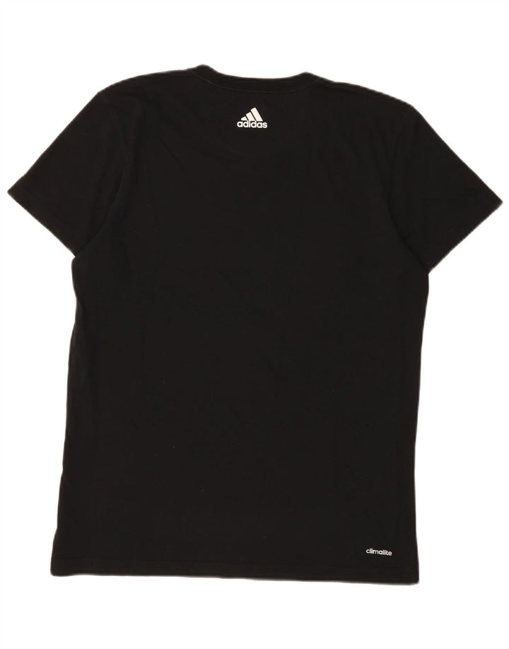 Adidas Hommes Climalite Graphic T-Shirt Haut Noir Moyen Coton