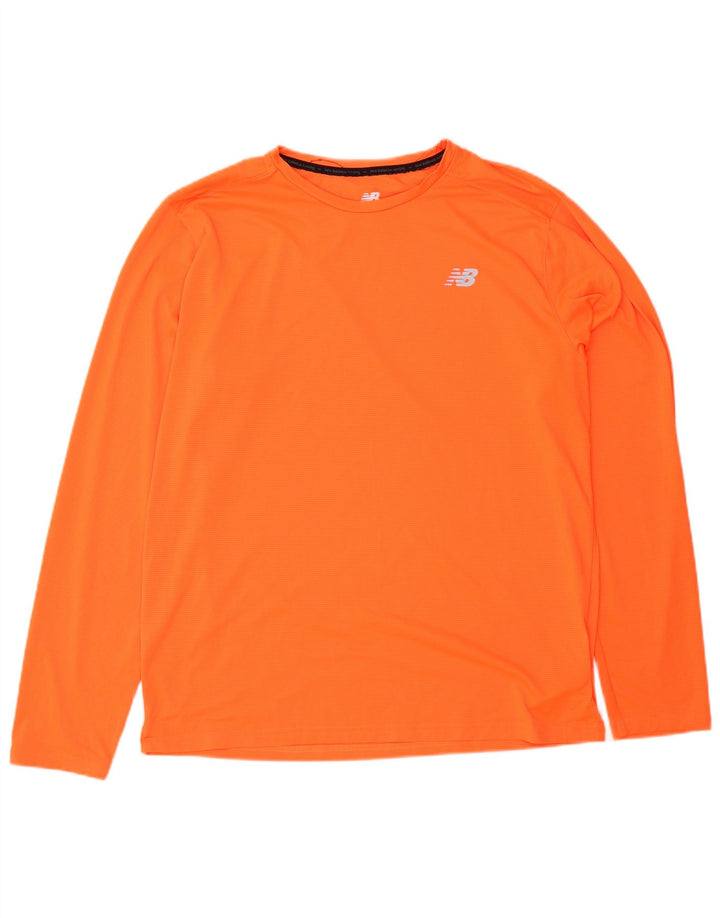 New Balance Haut à manches longues pour hommes en polyester orange grand