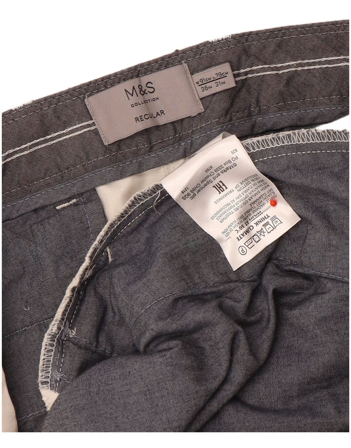 Marks & Spencer Pantalon Chino Droit Regular Homme W36 L31 Blanc Cassé