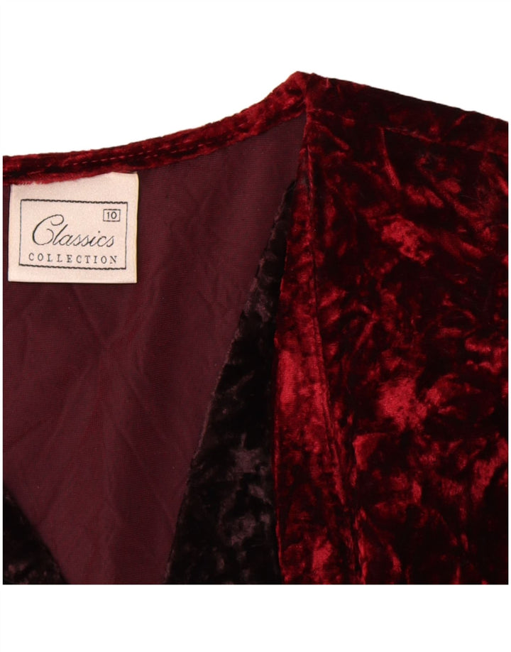 Classics Veste blazer coupe ample pour femme UK 10 Petit Bordeaux