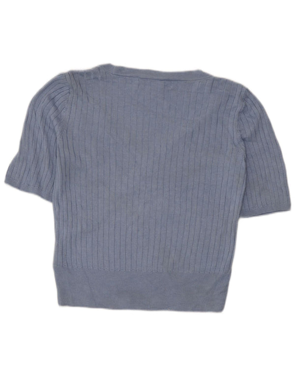 Marks & Spencer Chemisier court pour femme UK 12 Bleu moyen Viscose