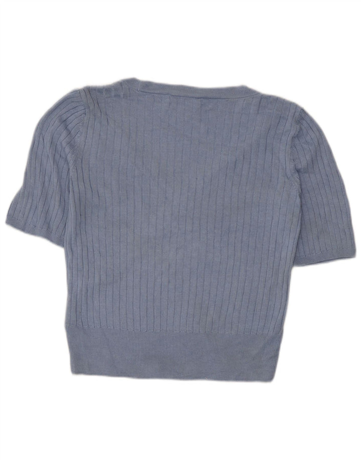 Marks & Spencer Chemisier court pour femme UK 12 Bleu moyen Viscose