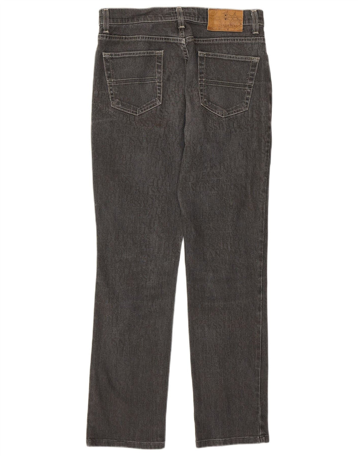 TRUSSARDI Womens Graphic Slim Jeans W28 L28 Grey