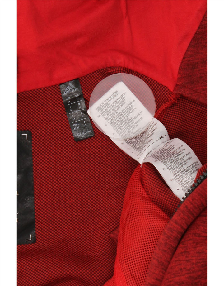 Adidas Veste de survêtement pour homme en polyester moucheté rouge moyen