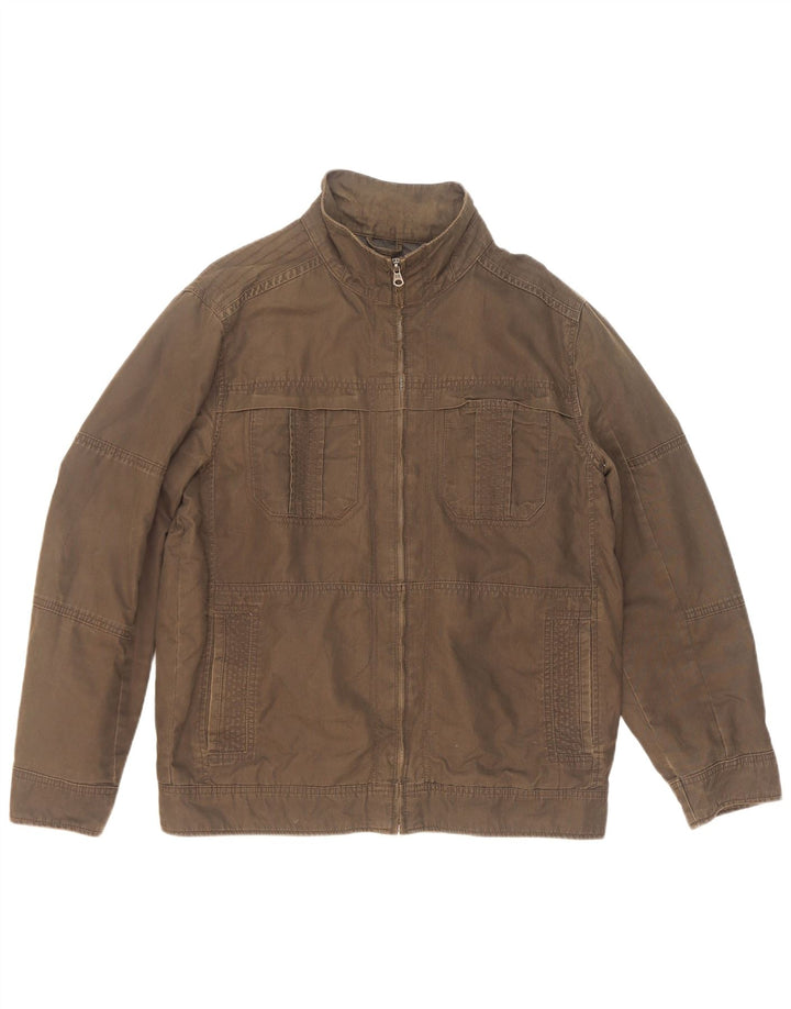 John Rocha Veste utilitaire pour homme UK 38 Coton kaki moyen