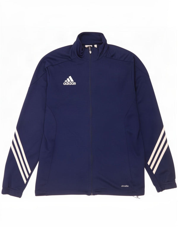 Adidas Homme Climalite Survêtement Top Veste Bleu Marine Moyen Polyester