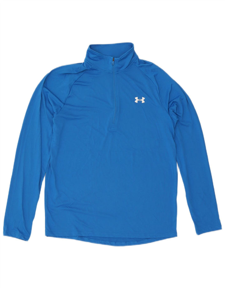 Under Armour Haut de Survêtement Zip Neck Pullover Homme Bleu Moyen
