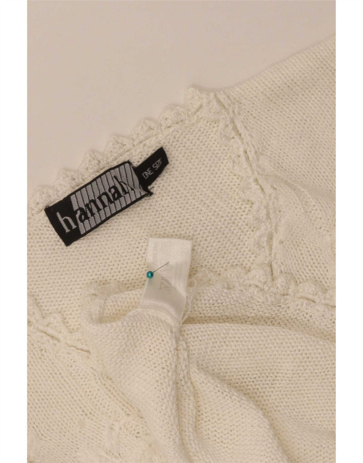Hannah Pull col V pour femme Taille unique Blanc Ramie