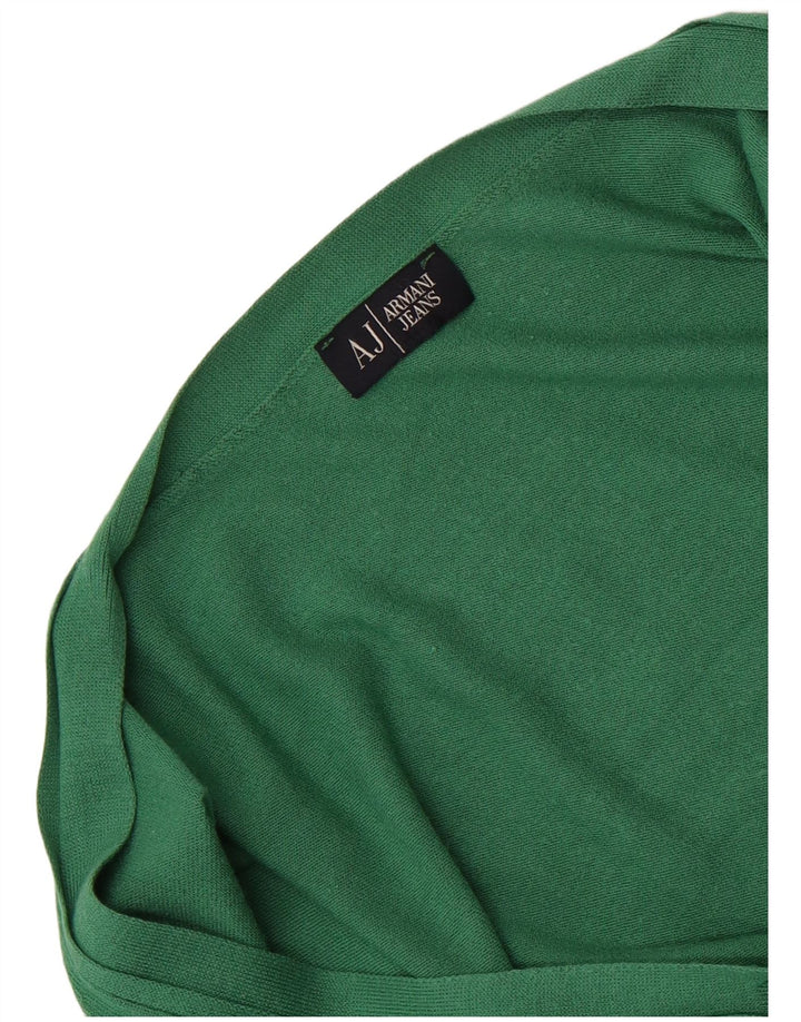 Armani Jeans Pull Cardigan Femme UK 12 Vert Moyen