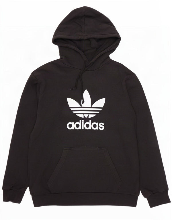 Adidas Pull à capuche graphique pour homme en coton noir moyen