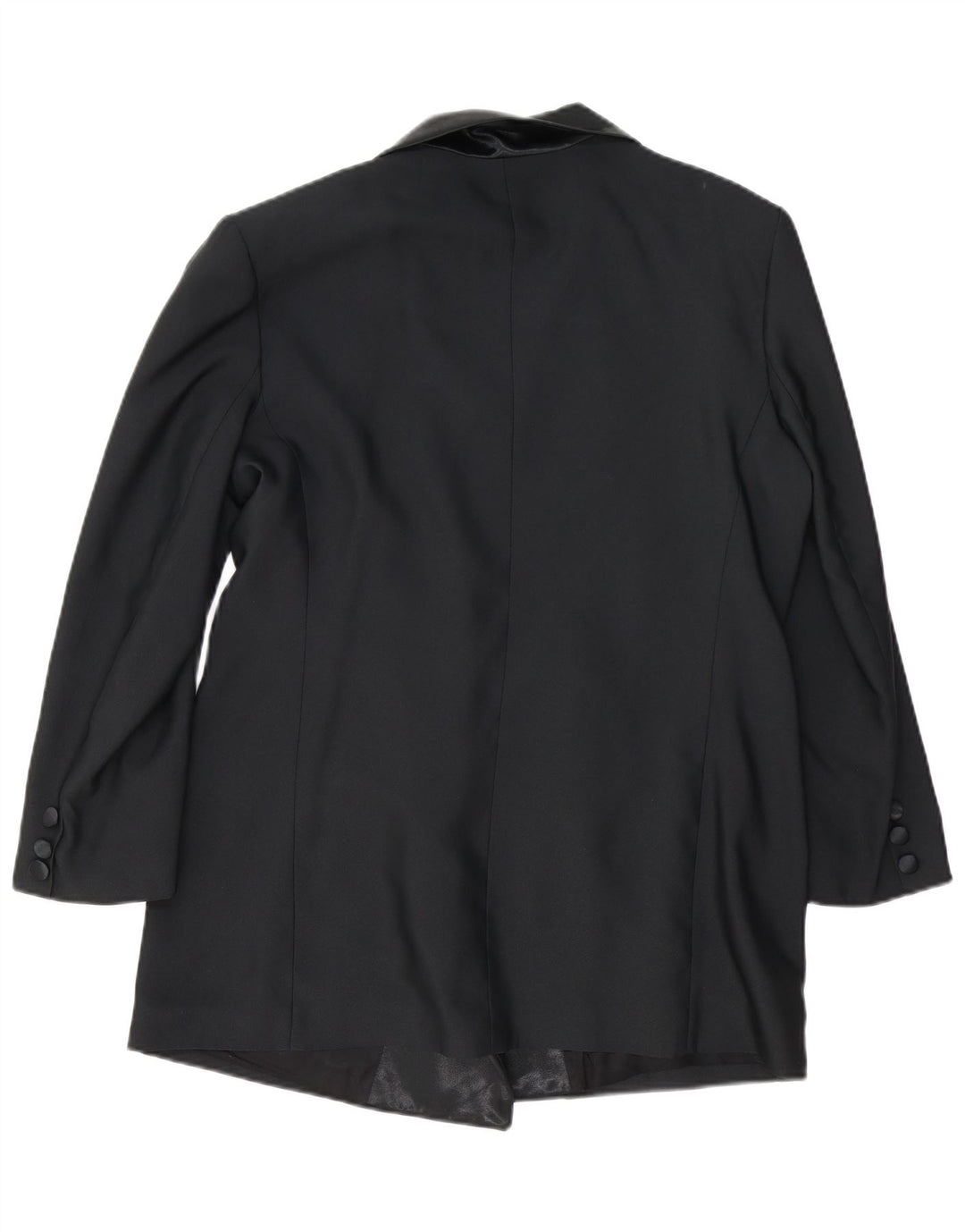 vintage Femme Double Breasted Blazer Veste UK 14 Grand Noir