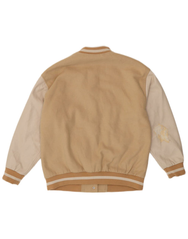 Zara Veste Varsity Graphique Fille 13-14 ans Beige Colorblock Polyester