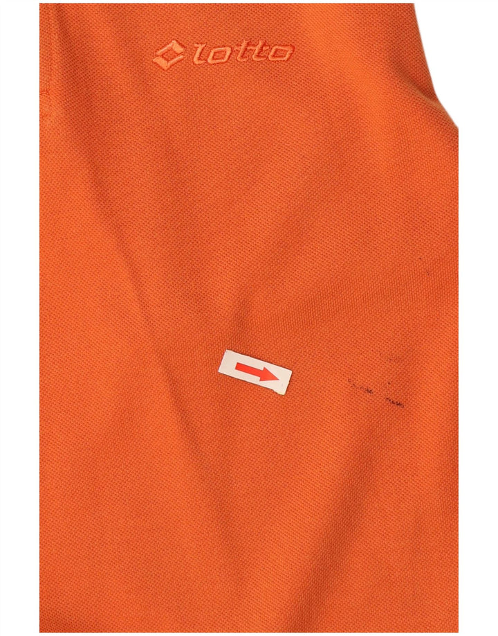 Lotto Polo Homme Orange Moyen Coton