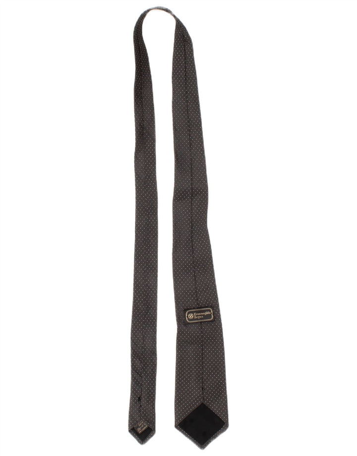 Ermenegildo Zegna Cravate Homme Taille Unique Gris Tacheté Soie Classique