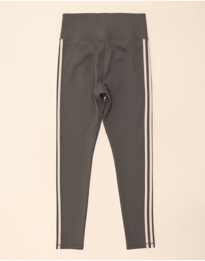 Adidas Climalite Leggings UK 12/14 Gris Moyen Polyester