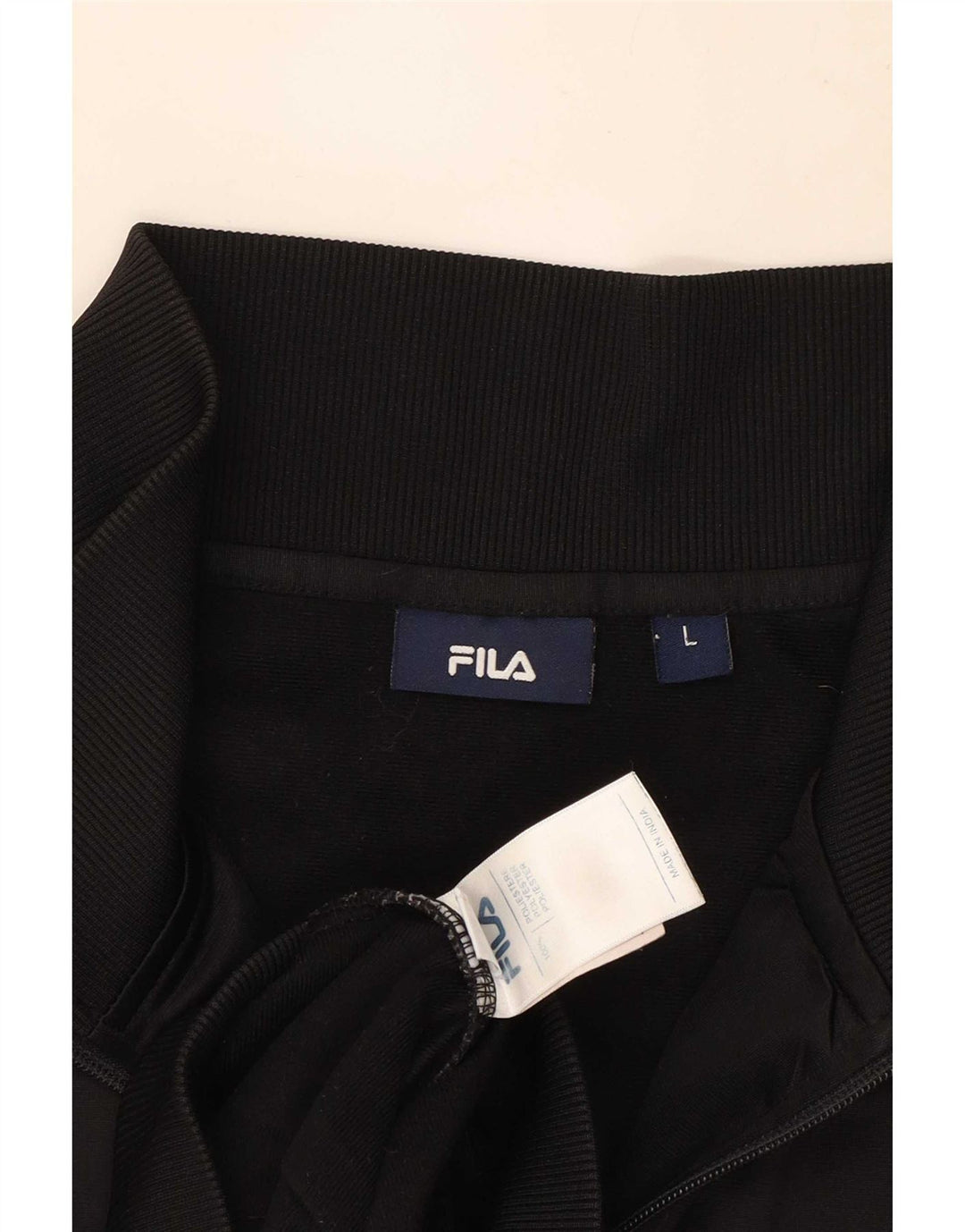 Fila Veste de survêtement pour homme Large Noir Colorblock Polyester
