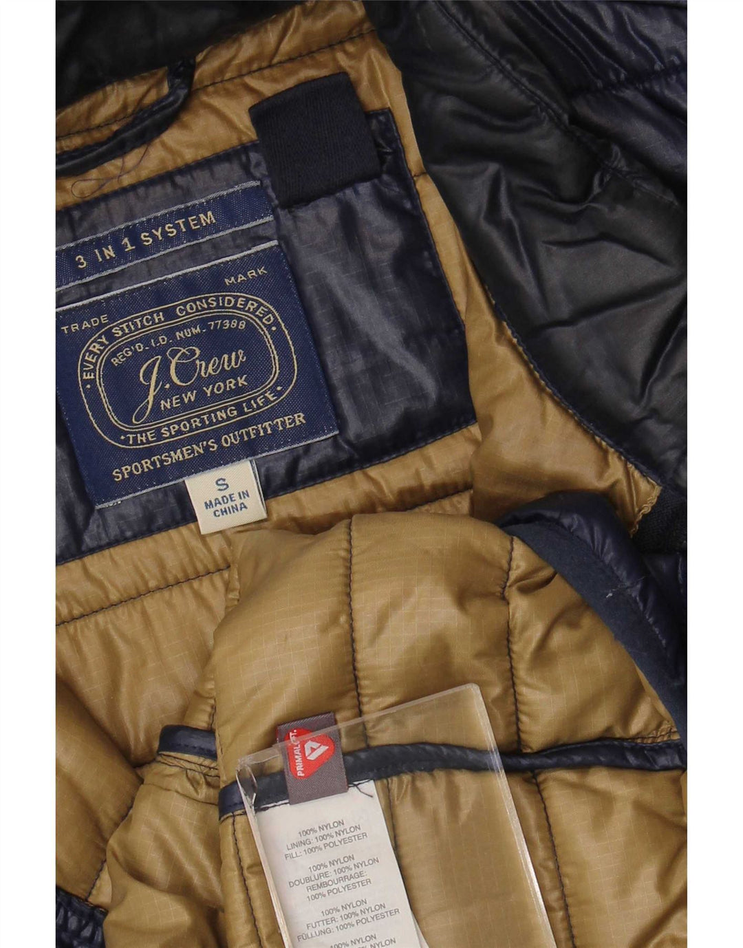 J. Crew Gilet rembourré pour homme UK 36 Small Bleu marine Nylon