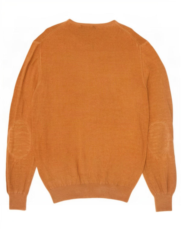 Conte of Florence Pull col rond pour homme en coton beige 2XL
