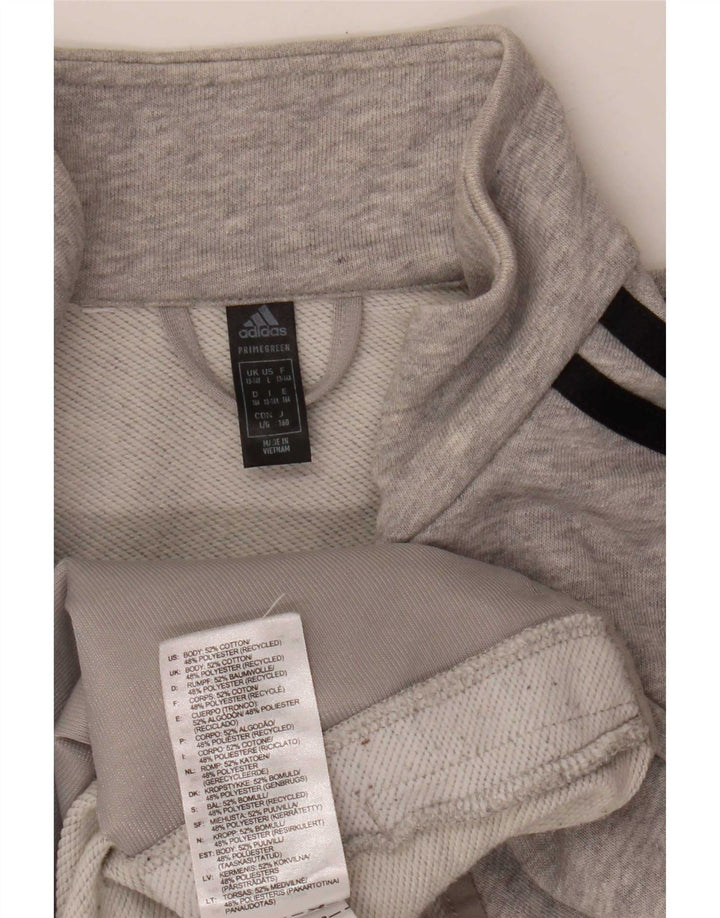 Adidas Veste de Survêtement Garçon 13-14 Ans Gris Coton