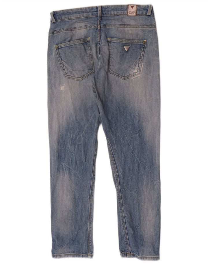 Guess Jean Slim effet vieilli W26 L24 en coton bleu pour femme
