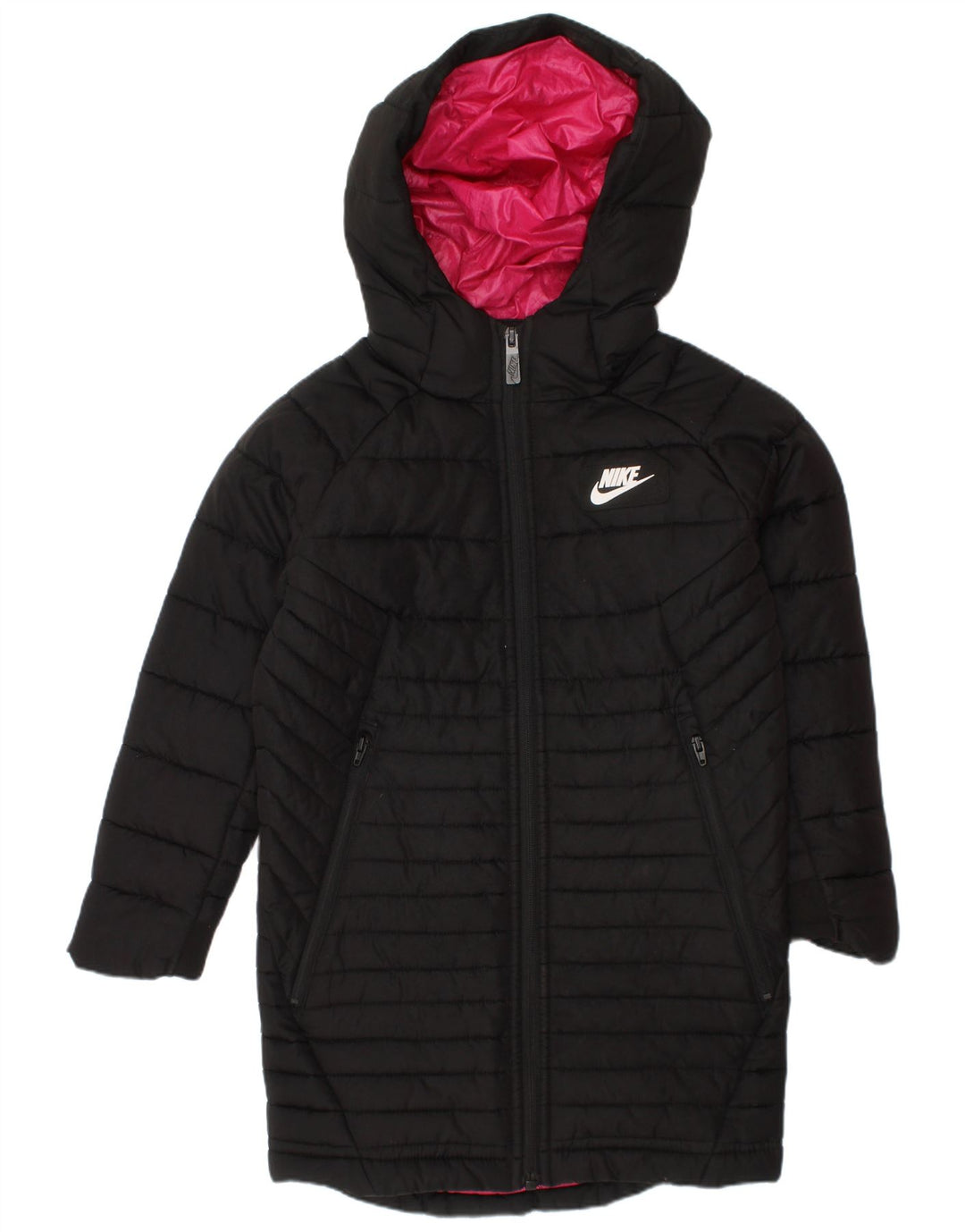 Nike Manteau rembourré à capuche pour fille 4-5 ans Petit Noir Polyester